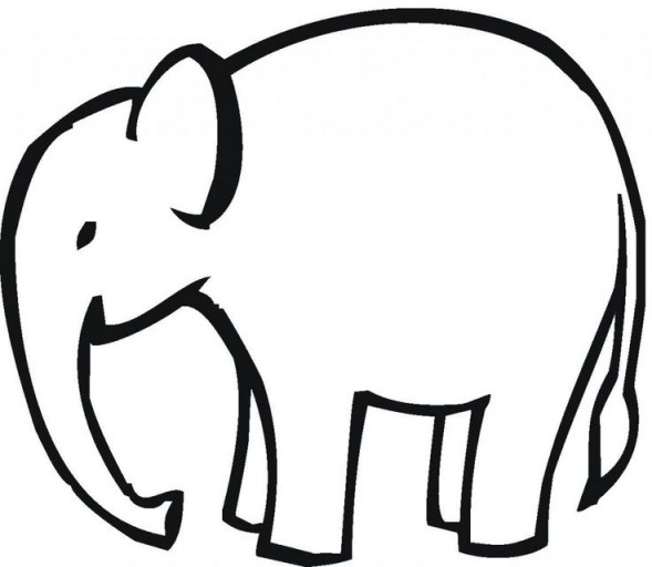 589x512 Elephant Simple Transparent Png Clipart Free Download