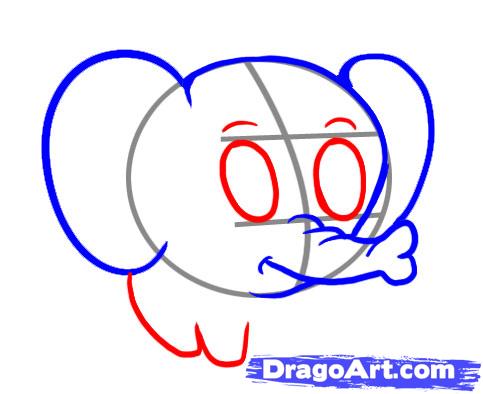 483x394 How To Draw A Simple Elephant, Step