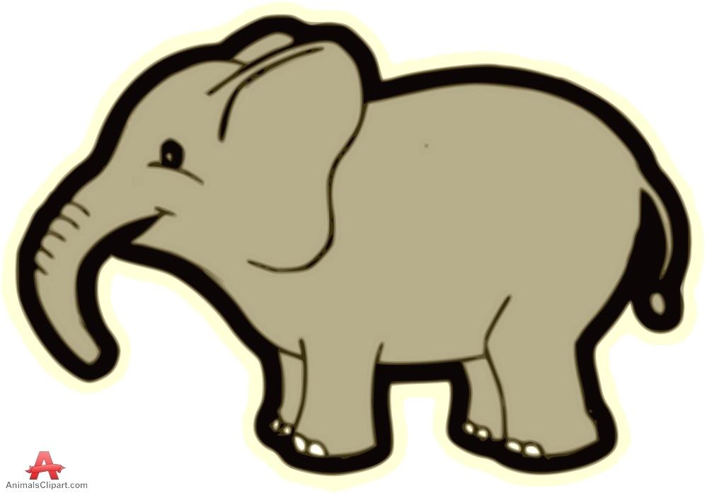 999x697 Outline Of A Elephant Clipart Simple Drawing Free Coloring Pages