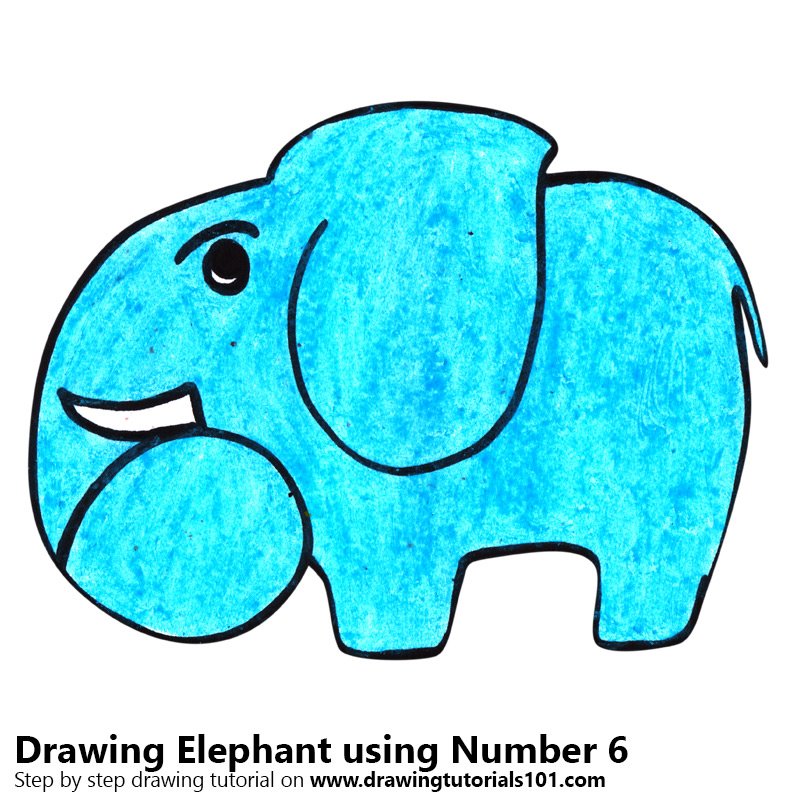 800x800 Learn How To Draw A Elephant Using Number