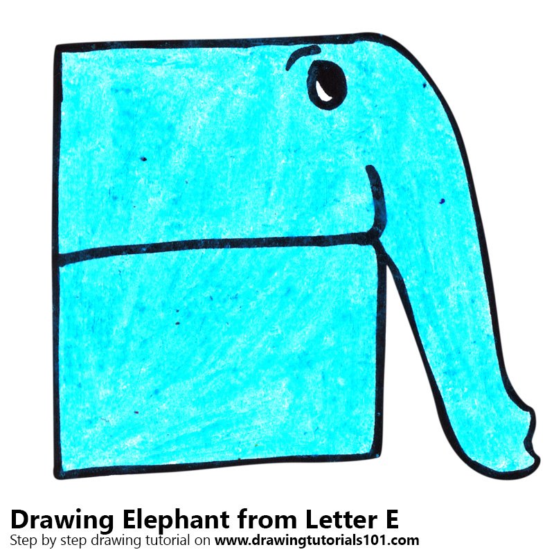 800x800 Learn How To Draw An Elephant From Letter E