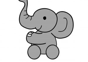 300x210 Baby Afraican Elephant Drawing Easy Realistic