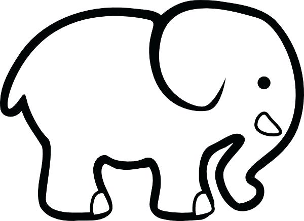 600x436 Elephant Outline Cutouts Google Search Preschool Letter