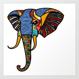 264x264 Elephant Head Art Prints