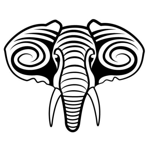 640x640 Elephant Tribal Face Front On Car Decal Sticker For Sale Online Ebay