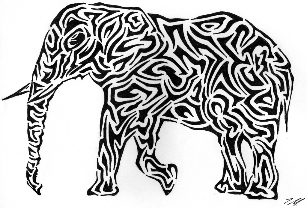1024x694 Tribal Elephant So The Elephant Says That's Cute But