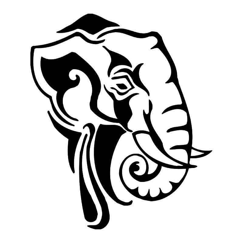800x800 Tribal Elephant Vinyl Sticker