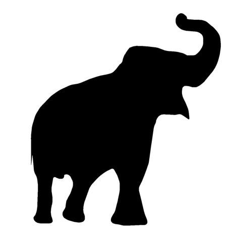 464x480 Elephant Head Silhouette Trunk Up