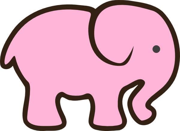 600x436 Elephant Clipart Outline Trunk Up