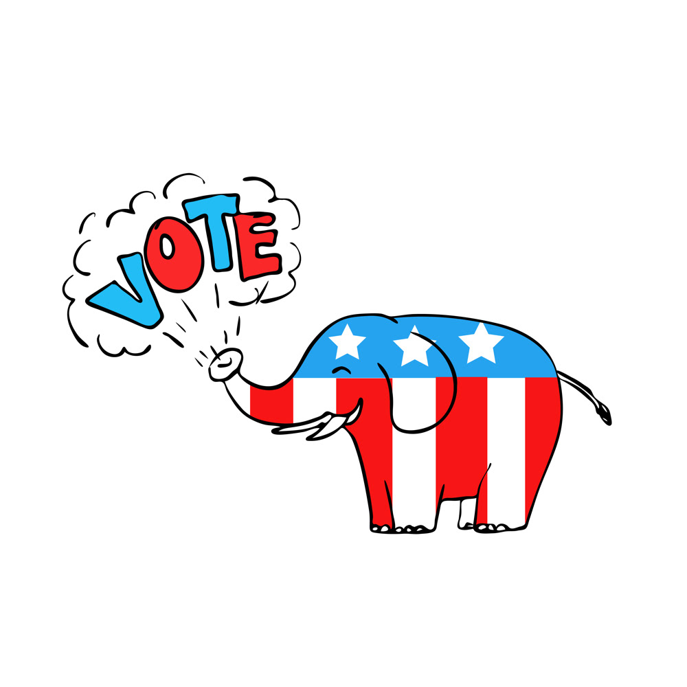 1000x1000 American Elephant Vote Drawing On Behance