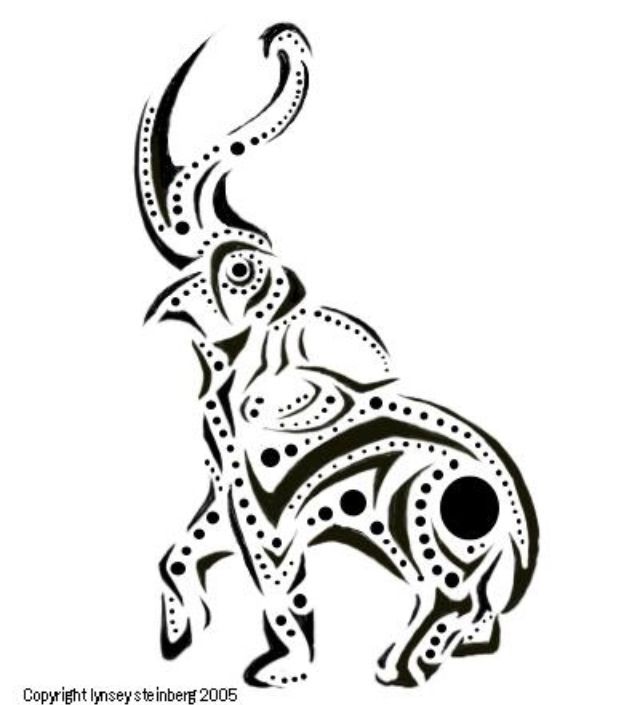 640x705 Retro Elephant Tattoo Elephants
