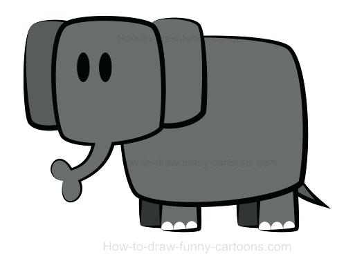 500x381 Elaphant Drawing Elephant Drawing Cute Easy