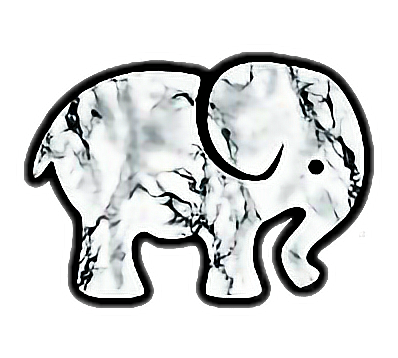 398x358 Cute Kawaii Aesthetic Pastel Elephant Sticker Adorable