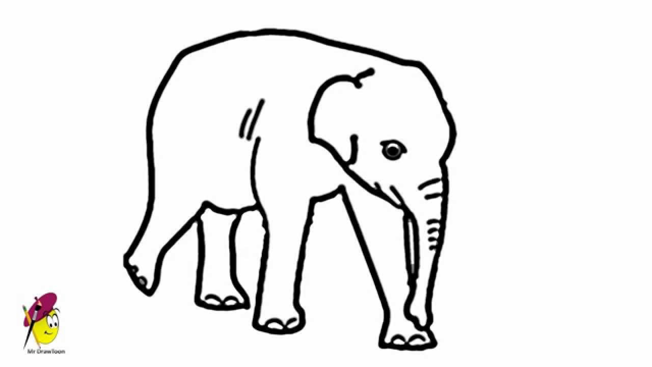 1280x720 Cute Elephants To Draw Baby Elephant Drawing Tumblr