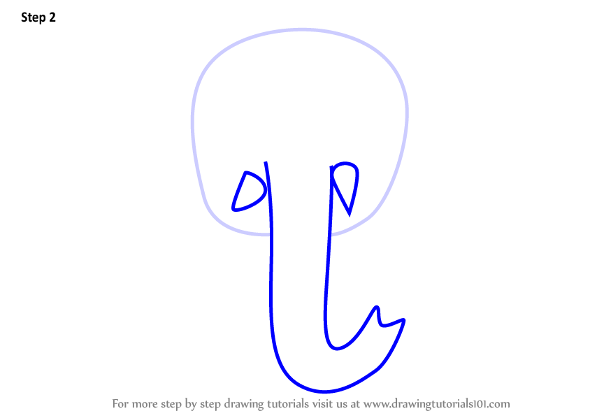 844x598 Learn How To Draw An Elephant Face For Kids