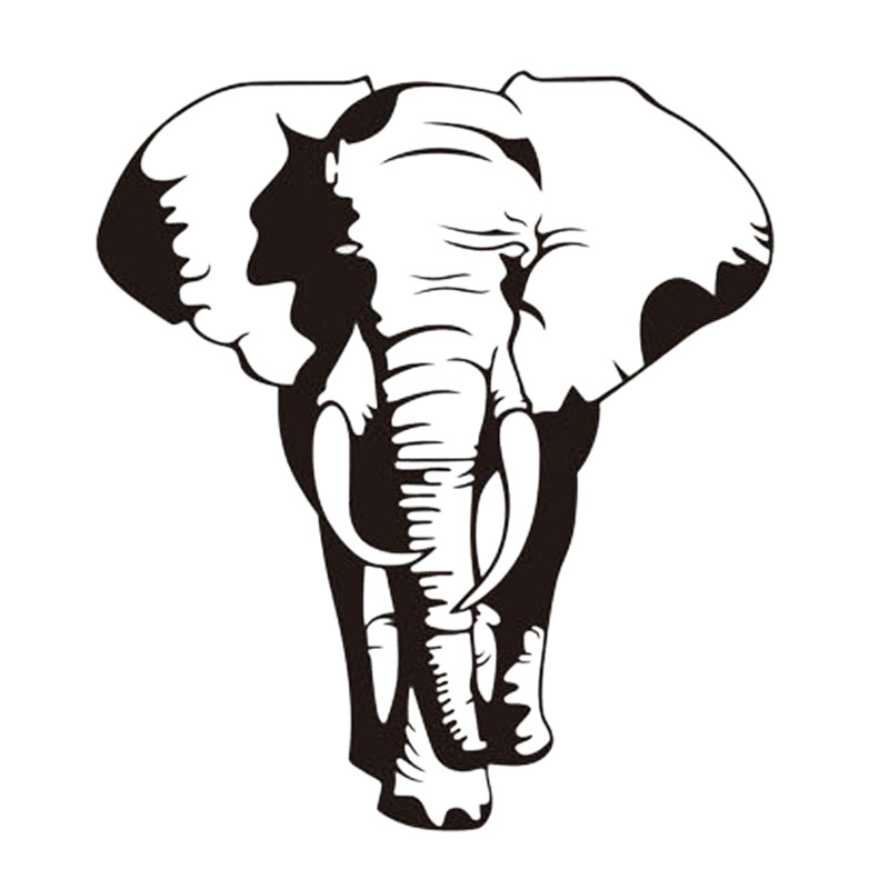 800x800 New Creative Carving Africa Elephant Wall Stickers Pvc Eco