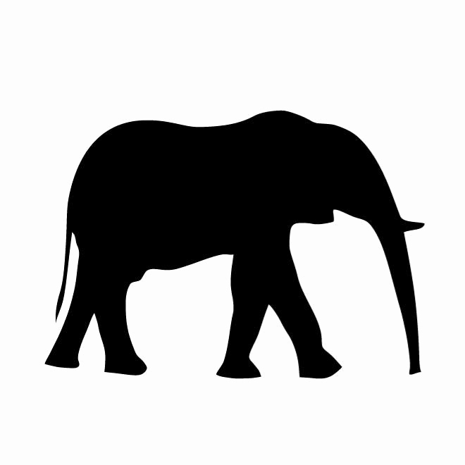 Elephant Drawing With Trunk Up | Free download on ClipArtMag