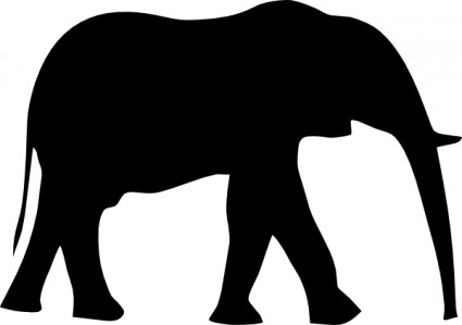 425x299 Elephant Clipart Outline Trunk Up Collection