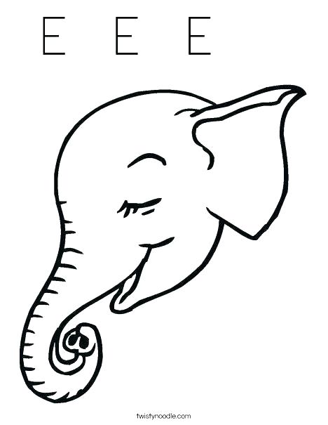 468x605 Elephant Face Coloring