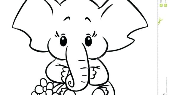 570x320 Baby Elephant Cut Out Template