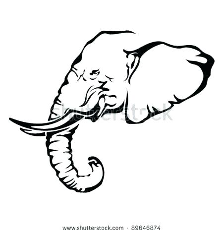 450x470 Download Elephant Face Template Mask Shape Templates