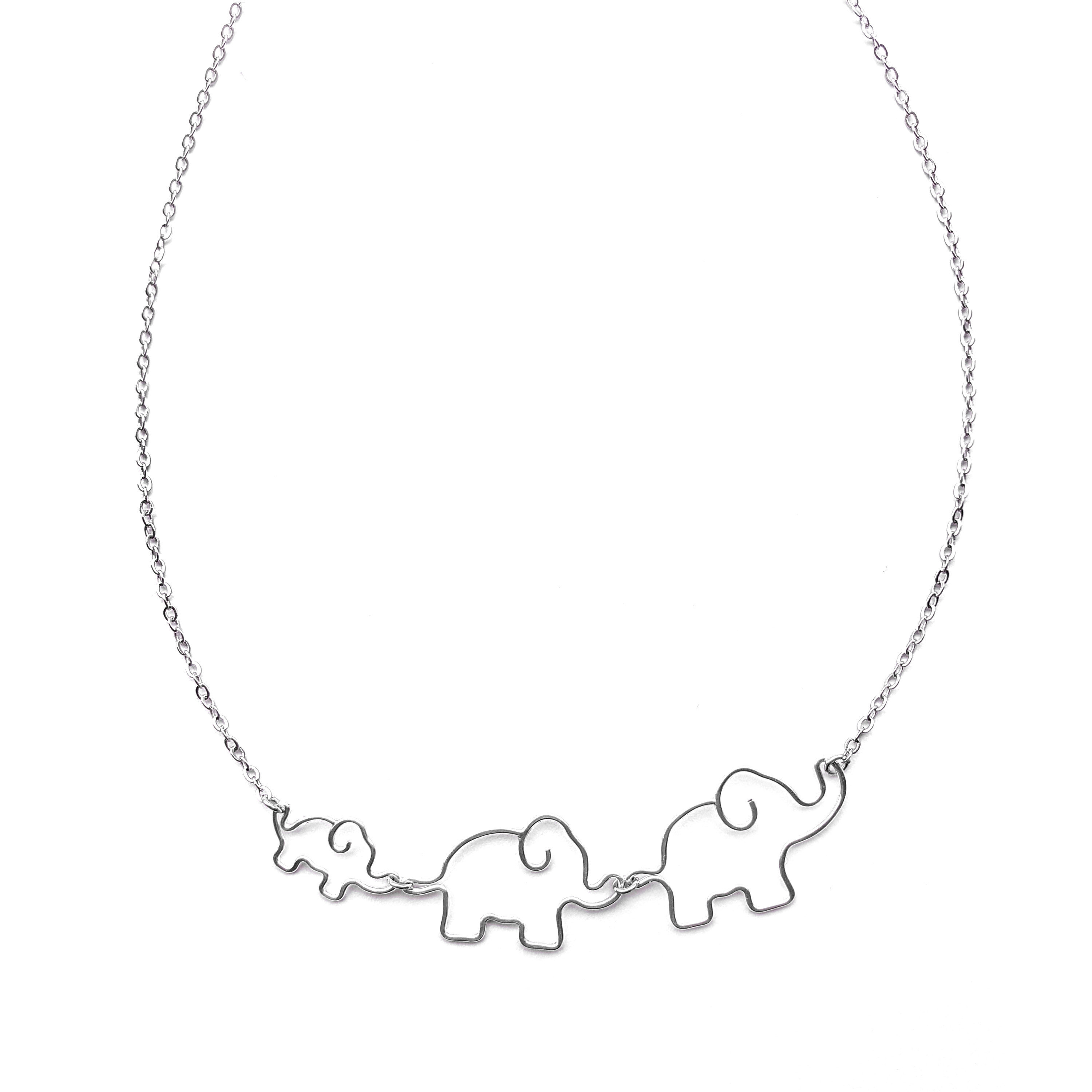 3000x3000 Elephant Family Necklace Parents To Be Gifts Family