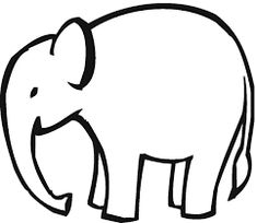Elephant Front View Drawing