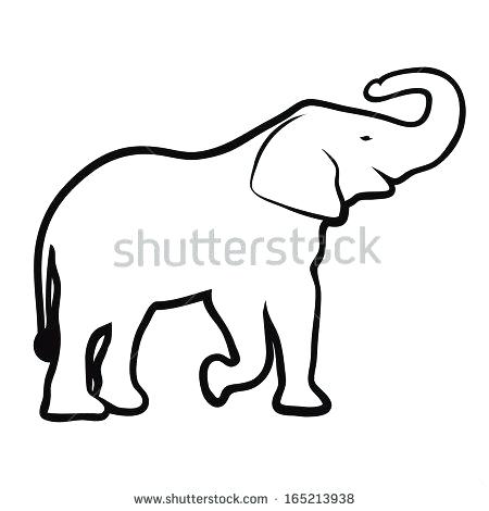 450x470 Elephant Face Outline Tattoo Elephant Tattoo Stock Vector Elephant