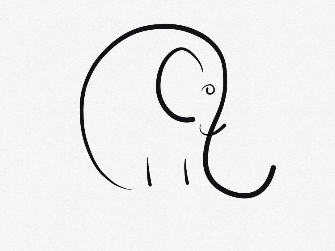 1084x813 Elephant Head Drawing Easy Baby Tutorial Cute Step