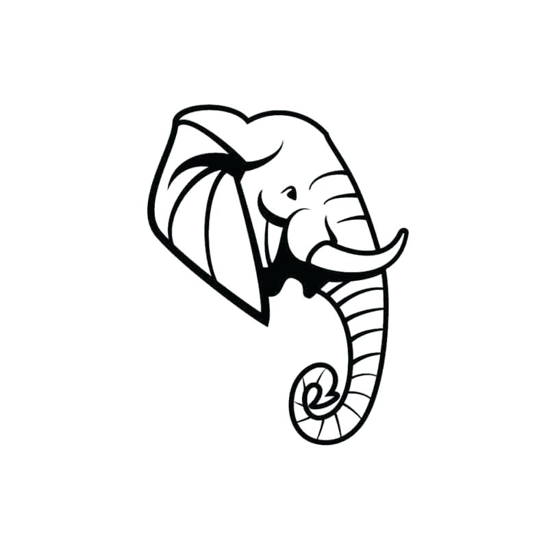 Elephant Head Drawing | Free download on ClipArtMag