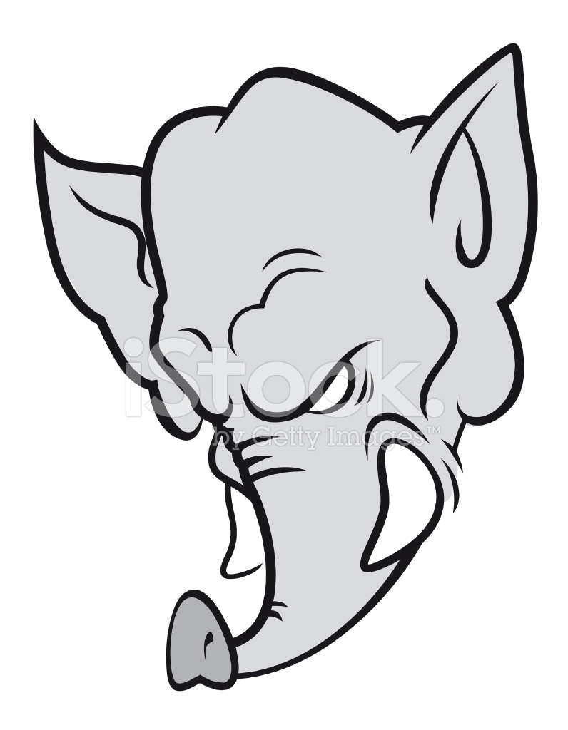 796x1024 Elephant Head Sketch Stock Vector