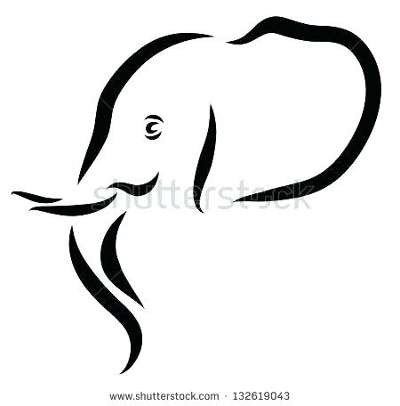 450x456 Free Elephant Outline Download Clip Art Drawing Face