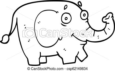 450x278 Line Drawing Cartoon Funny Elephant