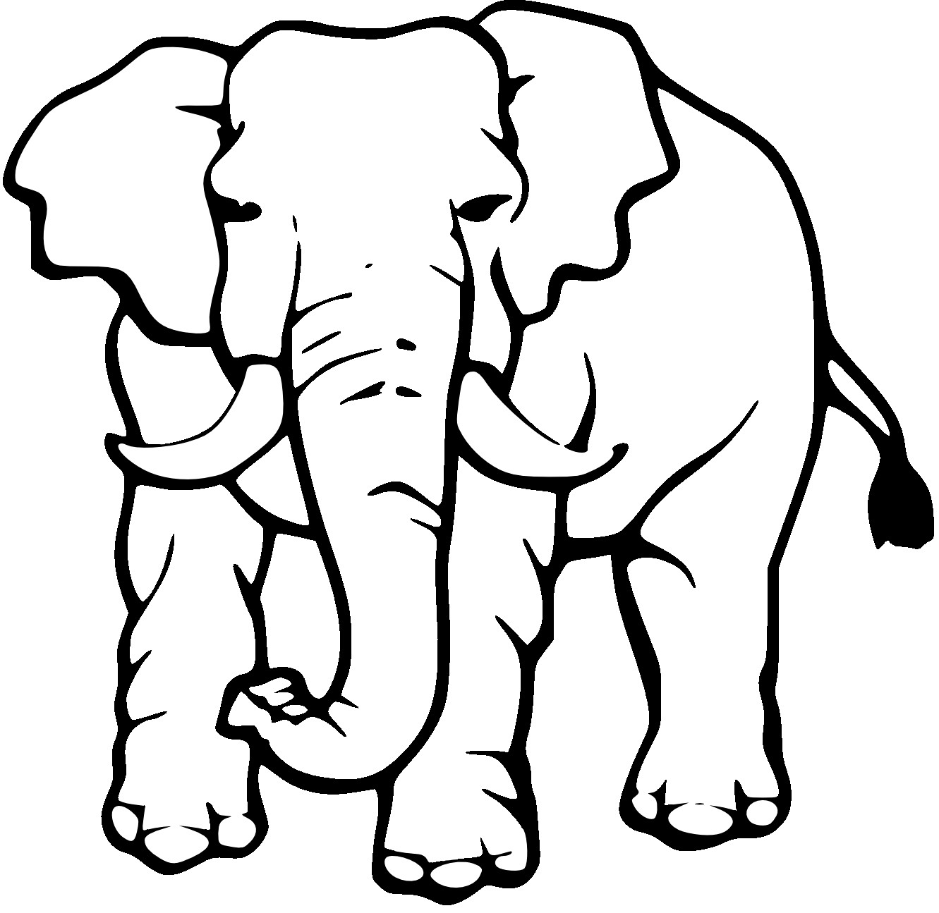 Elephant Line Drawing | Free download on ClipArtMag