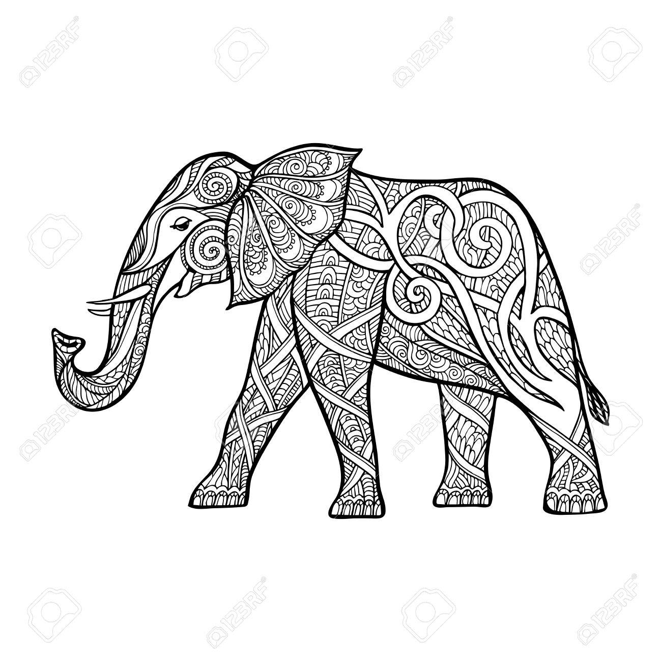 1299x1300 Elephant Outline