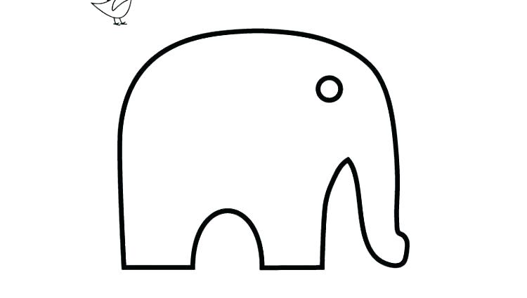 750x425 Simple Elephant Outline Drawing Basic