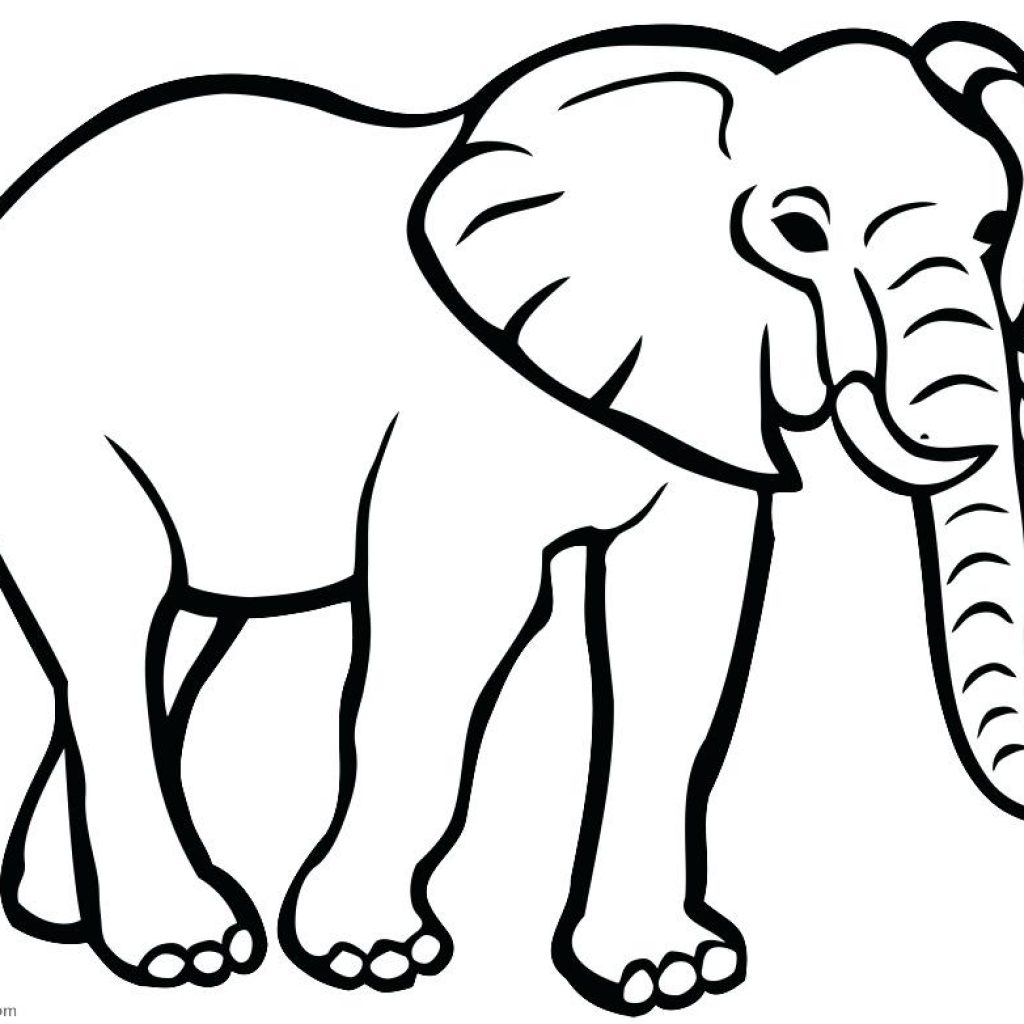 cartoon elephant outline