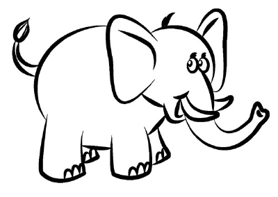 400x284 Elephant Drawing