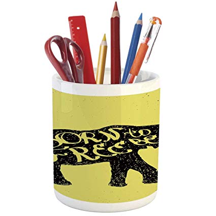425x425 Pencil Pen Holder, Elephant, Printed Ceramic Pencil
