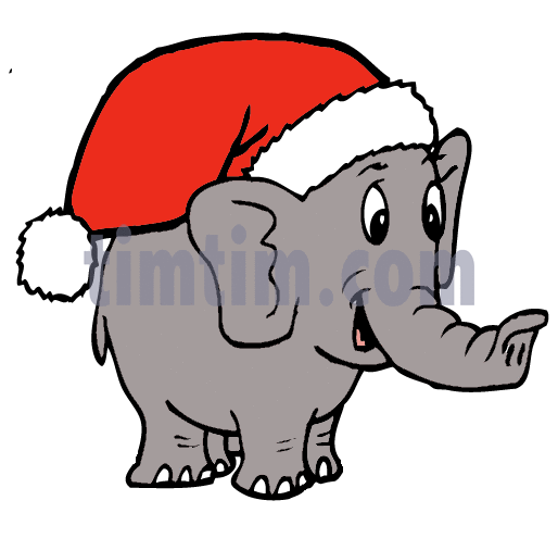 514x495 Collection Of Free Elephants Clipart Christmas Amusement
