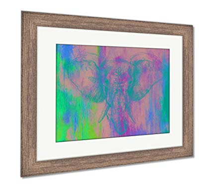 425x373 ashley framed prints reproduction of elephant