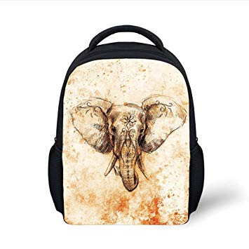 355x355 iprint kids school backpack elephant mandala,abstract