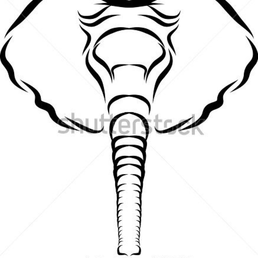 1024x1024 Elephant Head Outline Rose Clipart House Clipart Online Download