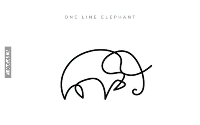 700x438 One Line Elephant For Those Who Want More Check My Profile