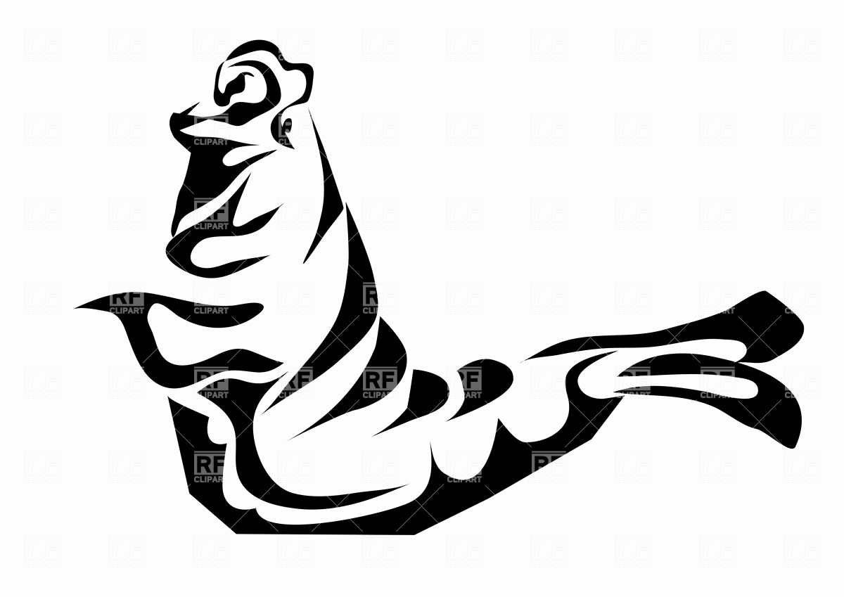 1200x849 vector fish lovely elephant seal silhouette vector image vector