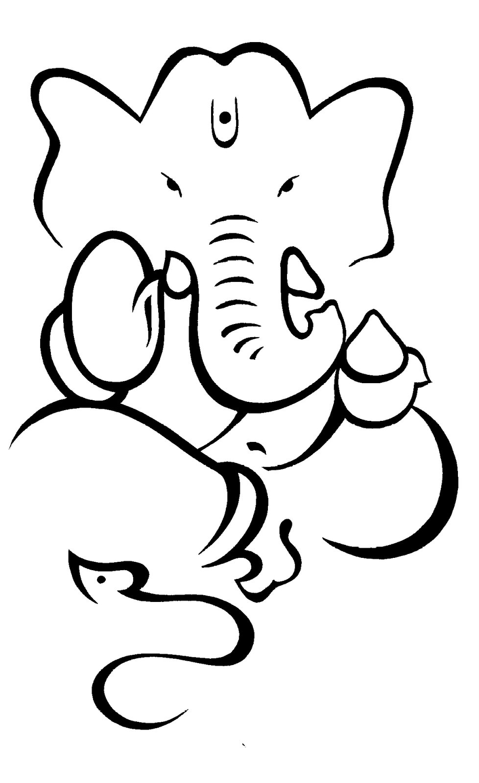 Elephant Side View Drawing