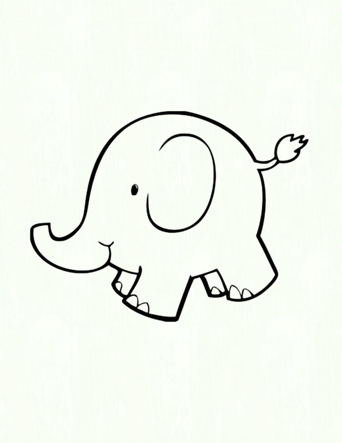 1159x1500 Elephant Black And White Drawing Clipart