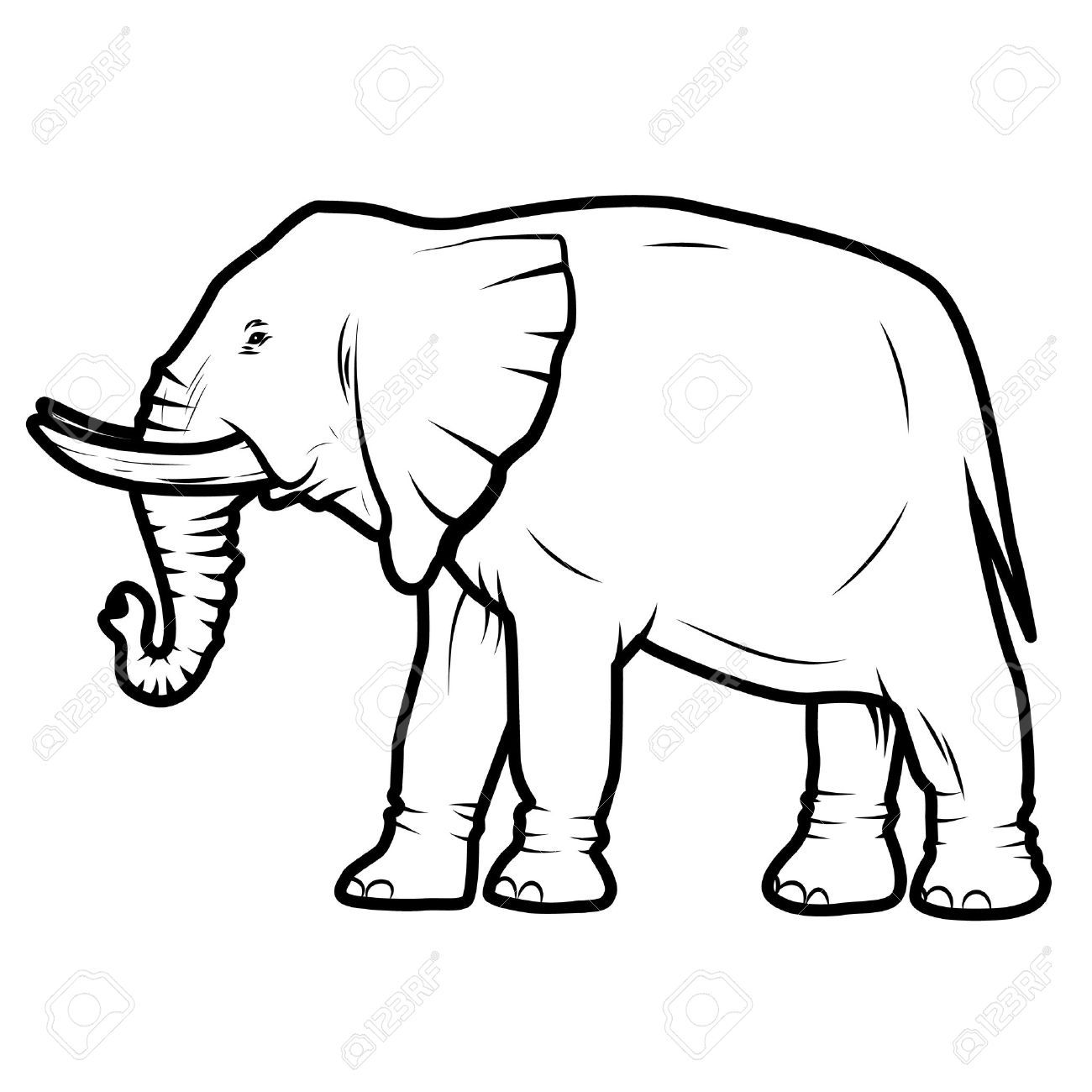 1300x1300 Image Result For Elephant Side View Line Drawing Elephant