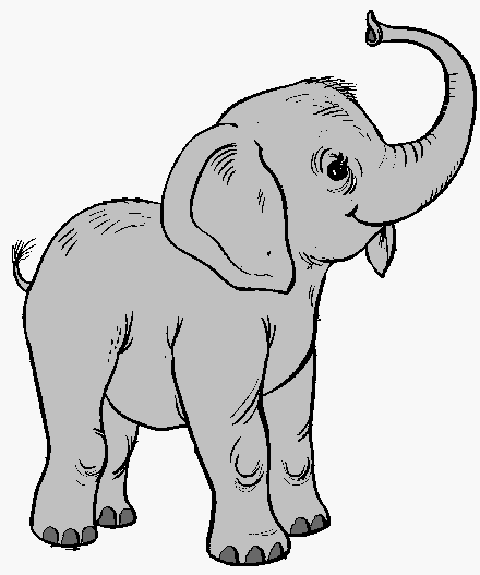440x527 Baby Elephant With Trunk Up Clipart Collection