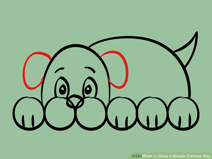 728x546 How To Draw A Simple Cartoon Dog Steps